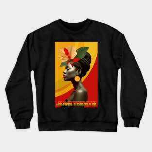 Juneteenth Queen with a Earring Crewneck Sweatshirt